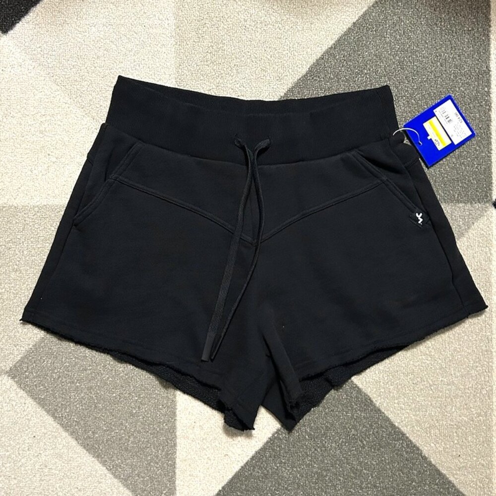 NWT‎ JoyLab Black Lounge Raw Hem Shorts Women's Size S